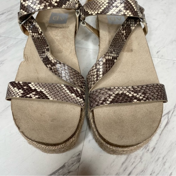 DV Dolce Vita Iman Espadrille Platform Snakeskin Sandal 9 1/2 - Picture 10 of 14
